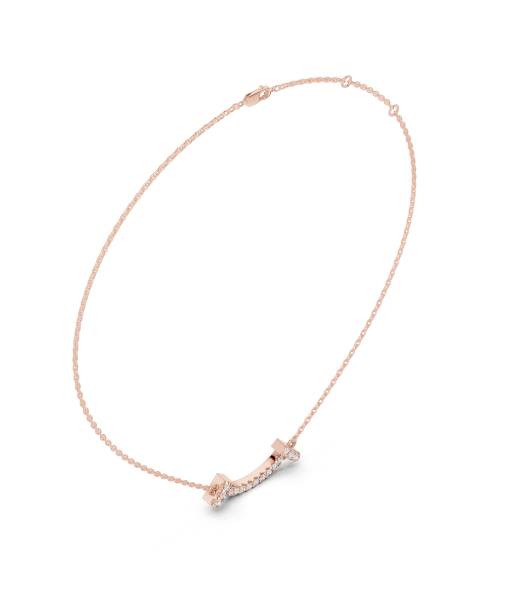 Sparkling Crescent Pendant Necklace - Image 7