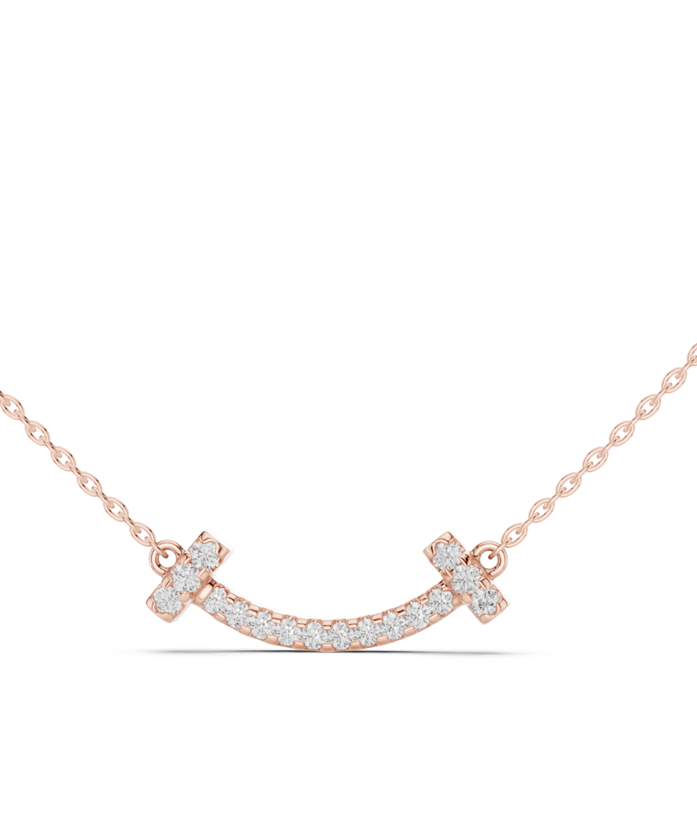Sparkling Crescent Pendant Necklace - Image 6