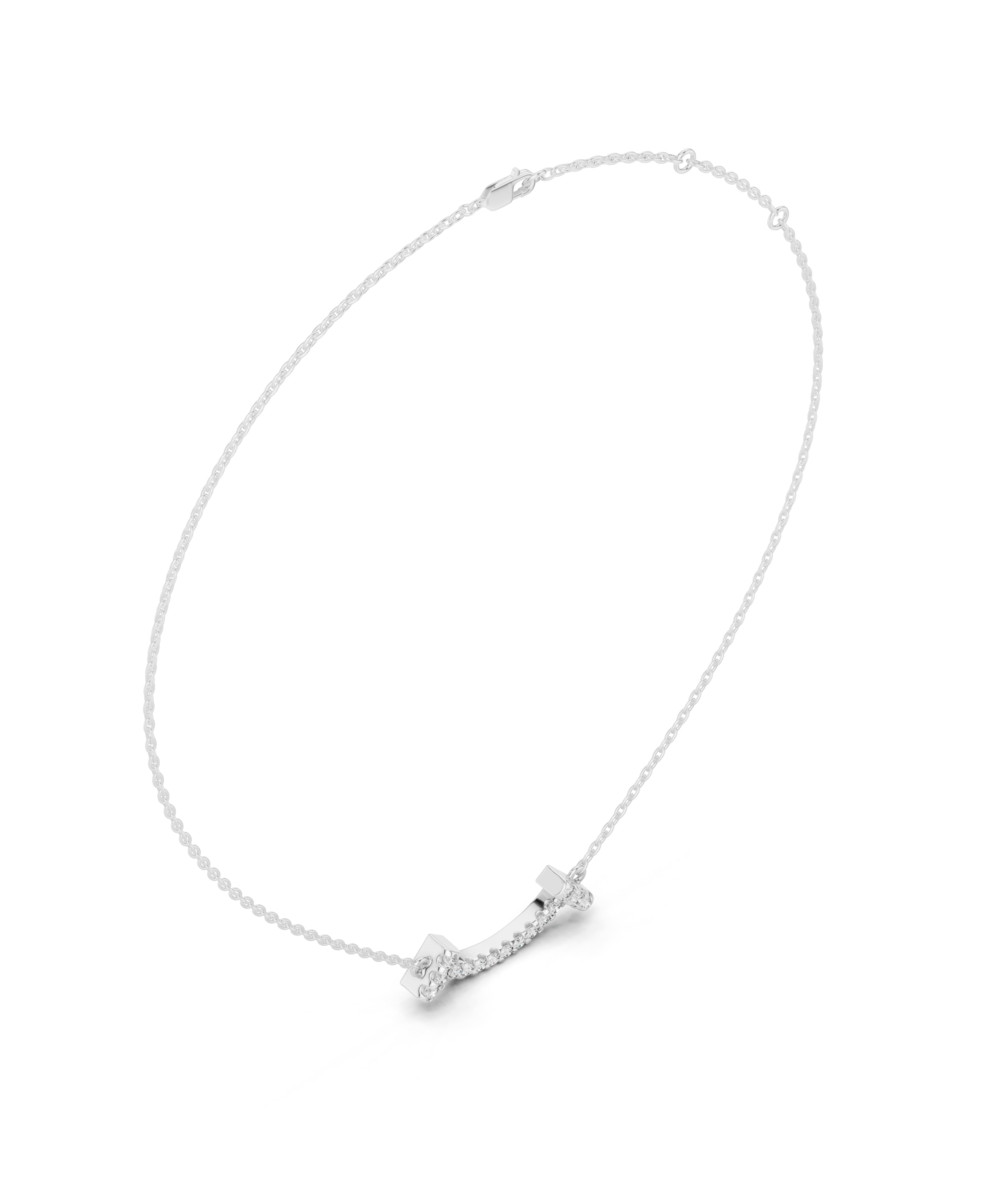 Sparkling Crescent Pendant Necklace - Image 5