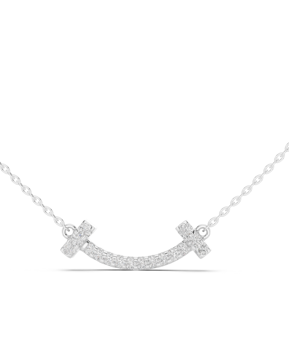 Sparkling Crescent Pendant Necklace - Image 2