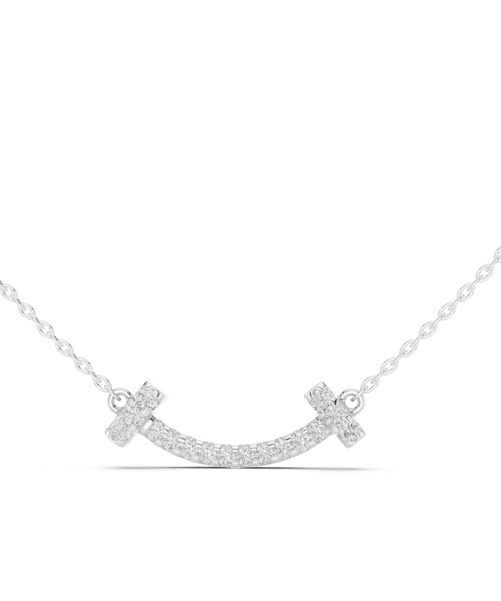 Sparkling Crescent Pendant Necklace - Image 4