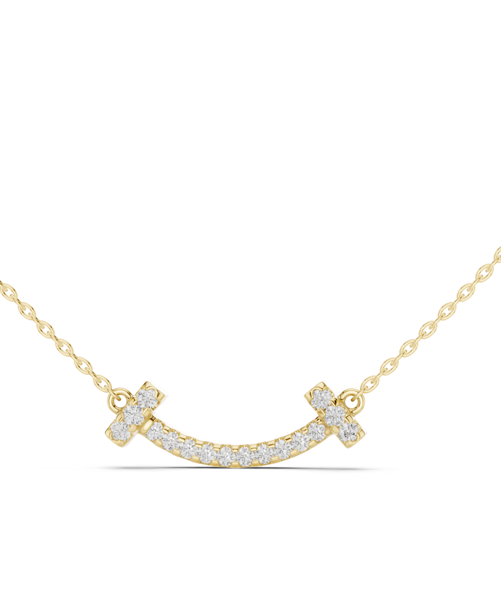 Sparkling Crescent Pendant Necklace - Image 2